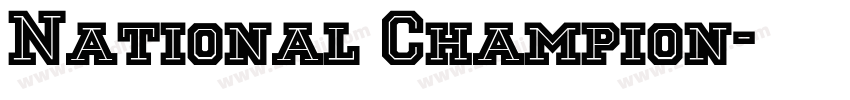 National Champion字体转换